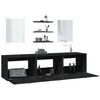vidaXL Ensemble de meubles salle de bain 6 pcs noir bois d'ing&eacute;nierie