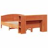 vidaXL Lit biblioth&egrave;que sans matelas cire marron 160x200 cm pin massif