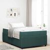 vidaXL Cadre de lit avec matelas Vert fonc&eacute; 120 x 200 cm tissu