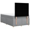 vidaXL Sommier &agrave; lattes de lit avec matelas Gris clair 120x200cm Tissu