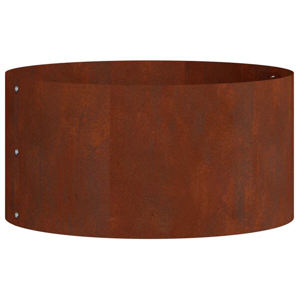 vidaXL Anneau de jardini&egrave;re Marron 40 x 40 x 20 cm Acier patin&eacute;