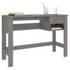 vidaXL Bureau HAMAR Gris clair 110x40x75 cm Bois massif de pin