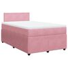 vidaXL Sommier &agrave; lattes de lit avec matelas Rose 120x200 cm Velours