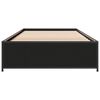 vidaXL Cadre de lit sans matelas noir 75x190 cm