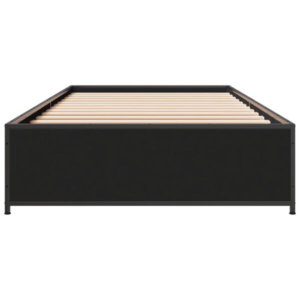 vidaXL Cadre de lit sans matelas noir 75x190 cm
