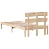 vidaXL Cadre de lit Marron 90 x 200 cm Bois de pin massif