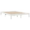 vidaXL Lit biblioth&egrave;que sans matelas blanc 140x190 cm bois pin massif