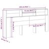 vidaXL Armoire de t&ecirc;te de lit Blanc 220x19x103,5 cm