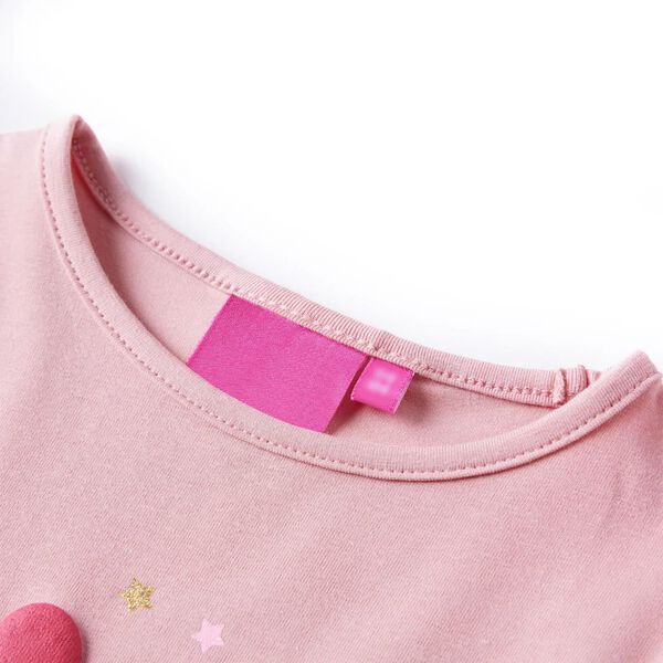 T-shirt enfants &agrave; manches longues rose clair 128