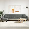 vidaXL Canap&eacute;-lit en forme de L gris fonc&eacute; 275x140x70 cm tissu