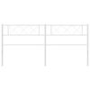 vidaXL T&ecirc;te de lit de remplacement m&eacute;tal blanc 180 cm