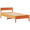 vidaXL Lit biblioth&egrave;que sans matelas cire marron 75x190 cm pin massif
