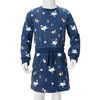 Robe pour enfants &agrave; manches longues bleu marine 104