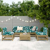 vidaXL Salon de jardin 6 pcs bois de pin impr&eacute;gn&eacute;