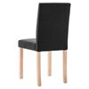 vidaXL Chaises &agrave; manger lot de 2 noir tissu