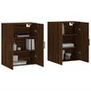 vidaXL Armoires murales 2 pcs ch&ecirc;ne marron 69,5x34x90 cm