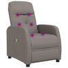 vidaXL Fauteuil de massage Taupe Tissu