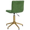 vidaXL Chaises pivotantes &agrave; manger lot de 2 vert fonc&eacute; velours