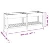 vidaXL Lit sur&eacute;lev&eacute; de jardin avec &eacute;tag&egrave;re Gris 200x50x75 cm WPC