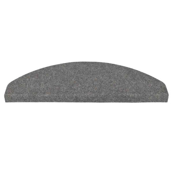 vidaXL Tapis d'escalier autocollants 15 pcs 65x22,5x3,5 cm Gris