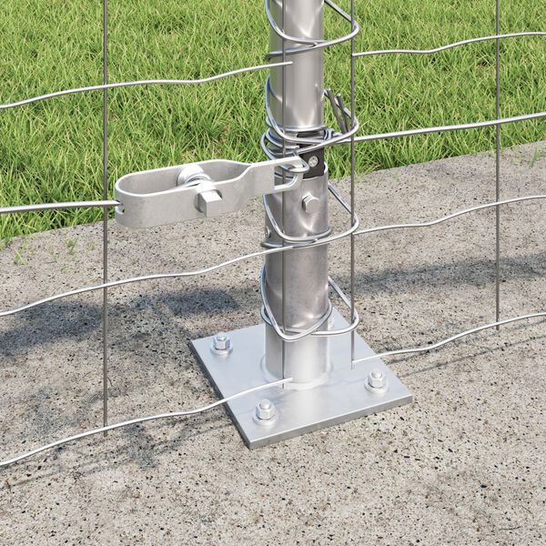 vidaXL Cl&ocirc;ture avec poteau Argent&eacute; 0,4 x 10 m Acier