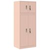 vidaXL Armoire de rangement 2 pc Rose 60 x 40 x 145 cm Acier