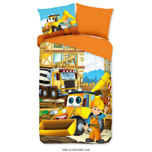 Good Morning Housse de couette pour enfants Building 140x200/220 cm