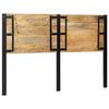 vidaXL T&ecirc;te de lit 160 cm bois massif manguier et fer