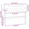 vidaXL T&ecirc;te de lit capitonn&eacute;e Taupe 100 cm Pin massif