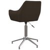 vidaXL Chaises pivotantes &agrave; manger lot de 4 marron fonc&eacute; tissu