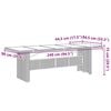 vidaXL Ensemble de bistro de jardin 11 pcs coussins gris poly rotin