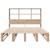 vidaXL Lit biblioth&egrave;que sans matelas 140x190 cm bois massif