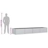 vidaXL Lit sur&eacute;lev&eacute; de jardin 320x80x45 cm Acier galvanis&eacute; Argent&eacute;