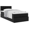 vidaXL Lit ottoman avec matelas noir 80x200 cm similicuir