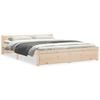 vidaXL Cadre de lit sans matelas bois massif 140x190 cm