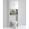 FMD Armoire pour machine &agrave; laver avec espace de rangement Blanc