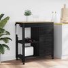 vidaXL Chariot de cuisine MONZA Noir 84 x 40 x 88,5 cm