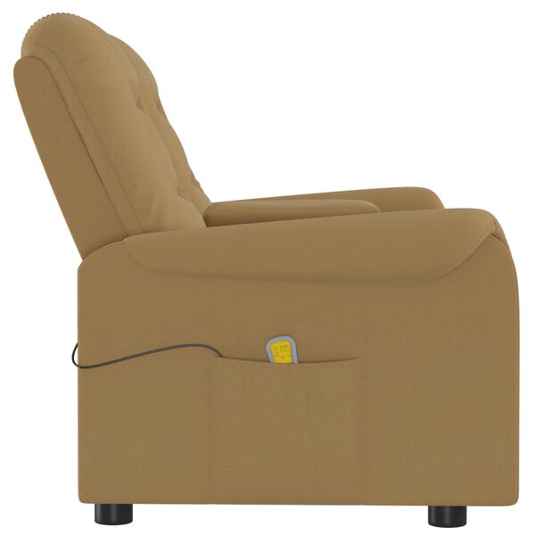 vidaXL Fauteuil inclinable avec porte-gobelet 2 places Taupe