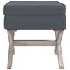 vidaXL Tabouret de rangement Gris foncé 45x45x49 cm Velours