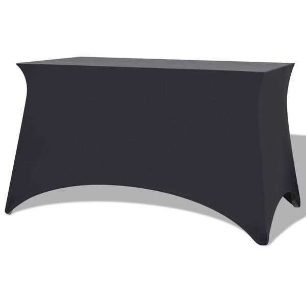 vidaXL Housses extensibles pour table 2 pi&egrave;ces 243x76x74cm Anthracite
