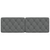 vidaXL Coussin de t&ecirc;te de lit gris fonc&eacute; 160 cm tissu