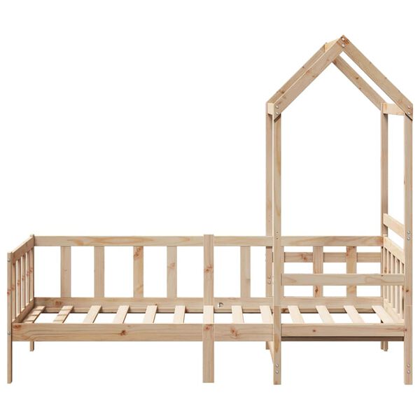 vidaXL Lit de jour avec toit sans matelas 90x190 cm bois massif