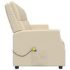 vidaXL Fauteuil de massage inclinable 4 places crème similicuir