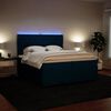 vidaXL Sommier &agrave; lattes de lit et matelas Bleu 200x200 cm velours
