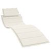 vidaXL Coussin de chaise longue cr&egrave;me m&eacute;lang&eacute; 186x58x4 cm tissu