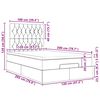 vidaXL Cadre de lit ottoman avec matelas bleu 120x200 cm tissu