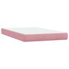 vidaXL Sommier à lattes de lit avec matelas rose 120x210 cm velours