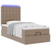 VidaXL Cadre de lit ottoman et matelas cappuccino 80x200 cm similicuir