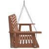 vidaXL Banc de balan&ccedil;oire de jardin cha&icirc;nes en m&eacute;tal bois massif sapin