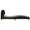 vidaXL Cadre de lit sans matelas Hvar noir 80x200 cm tissu